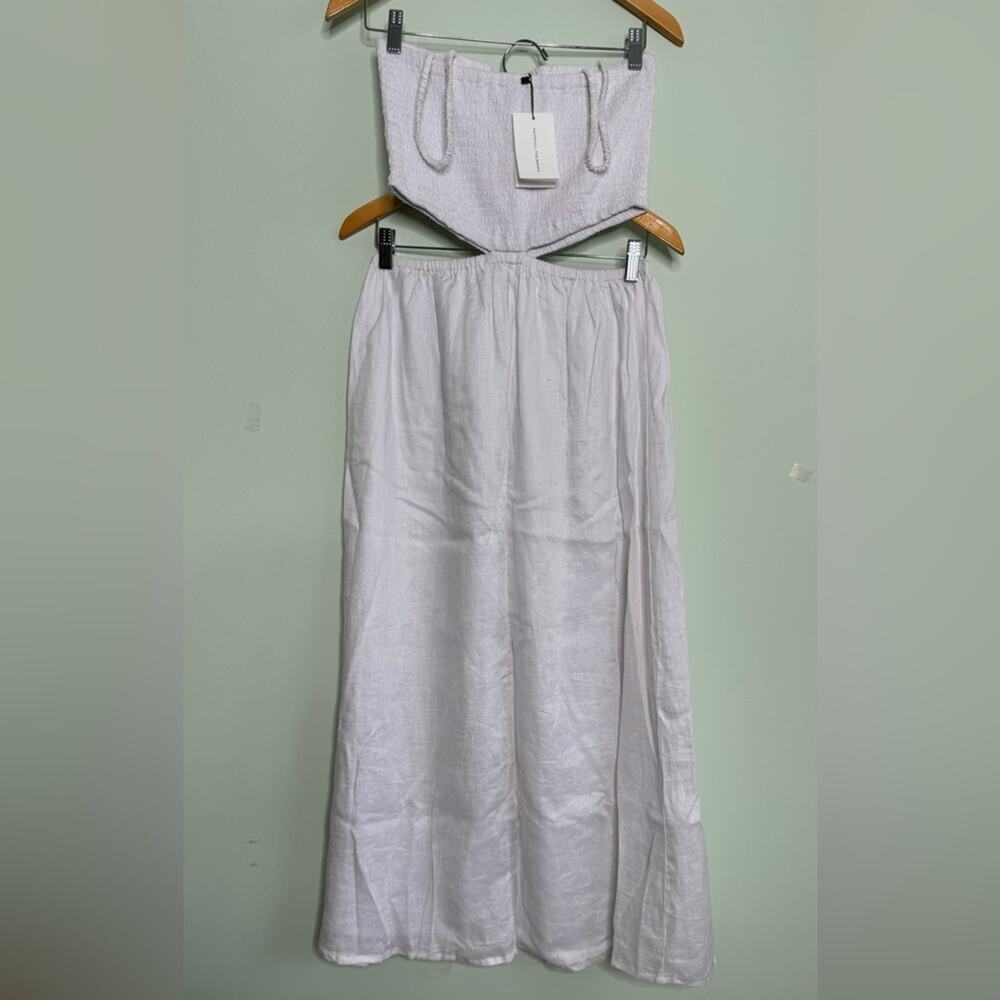 FAITHFULL THE BRAND TAYARI White MIDI DRESS Size 12 - Picture 6 of 9